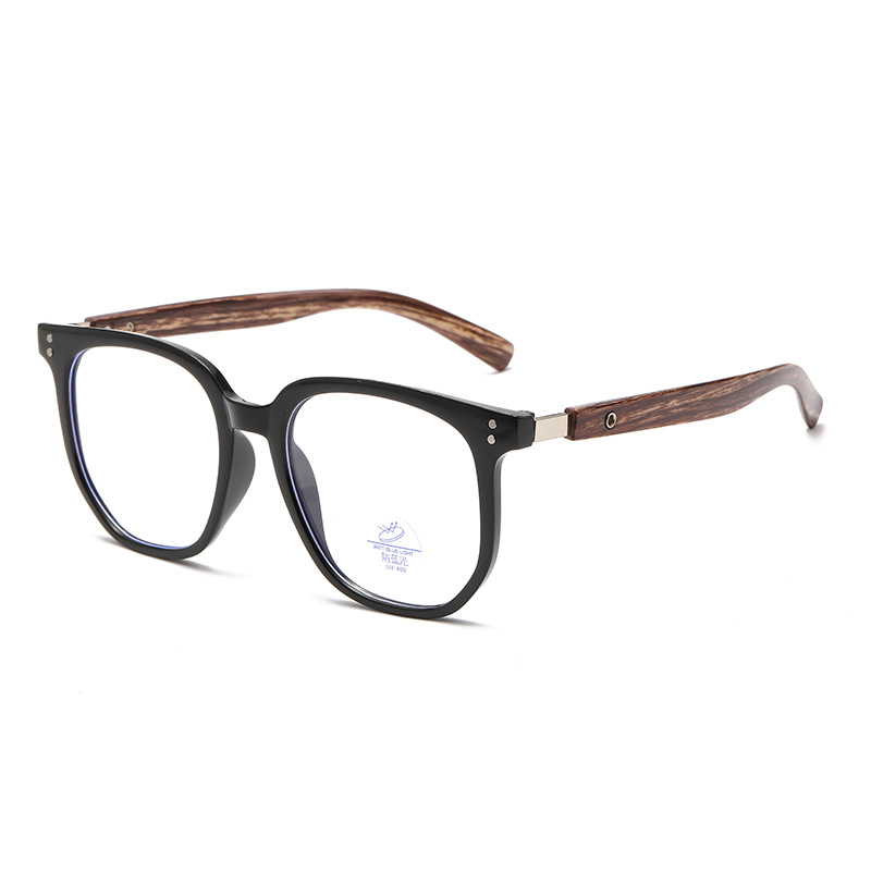 Gafas de lectura con protección contra la luz azul para mujer, elegantes gafas retro de montura grande, modernas gafas de lectura de alta definición con efecto madera para hombre.