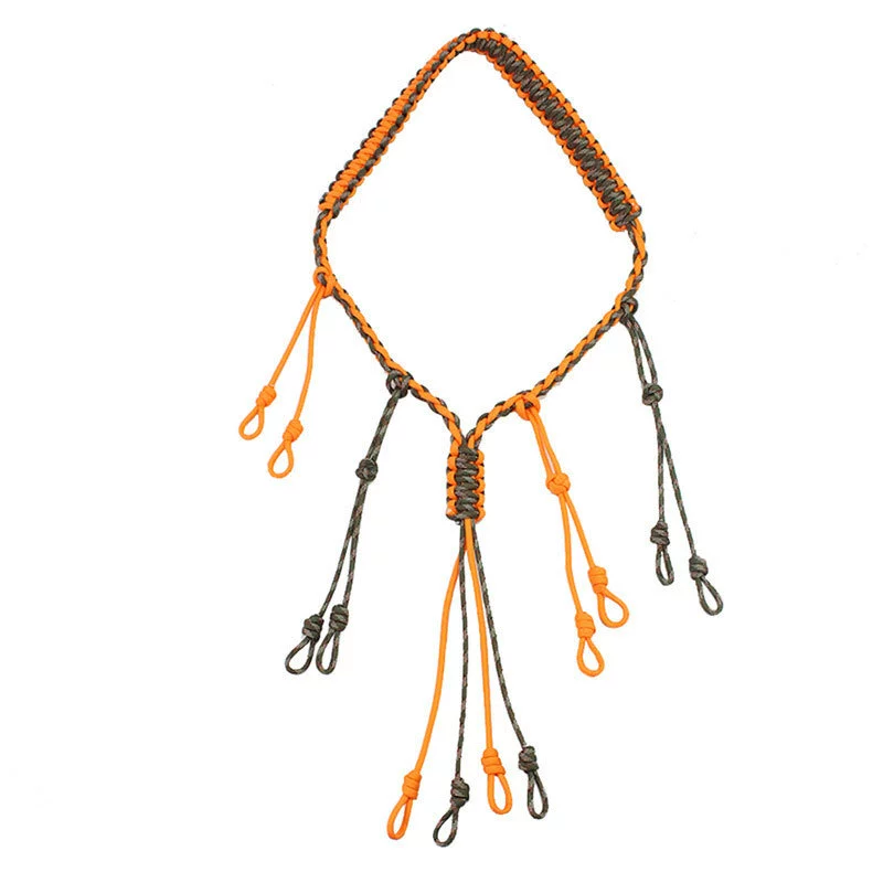 Travel choker, universal whistle, woven tactics strap with accessories