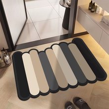 工厂直销简约素色硅藻泥地垫浴室速干卫生间门口吸水耐脏异形脚垫