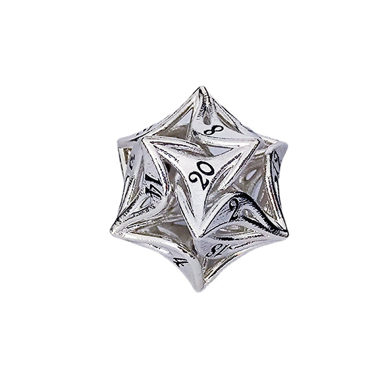 Cthulu corriendo grupo DND dragón y ciudad subterránea Número de múltiples caras Venta directa de fábrica de metal Gilly Flower dados huecos COC