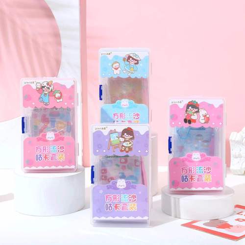 Cream lava goku brick transparent DIY journal sticker mahjong brick colorful goku plate children key chain ornament