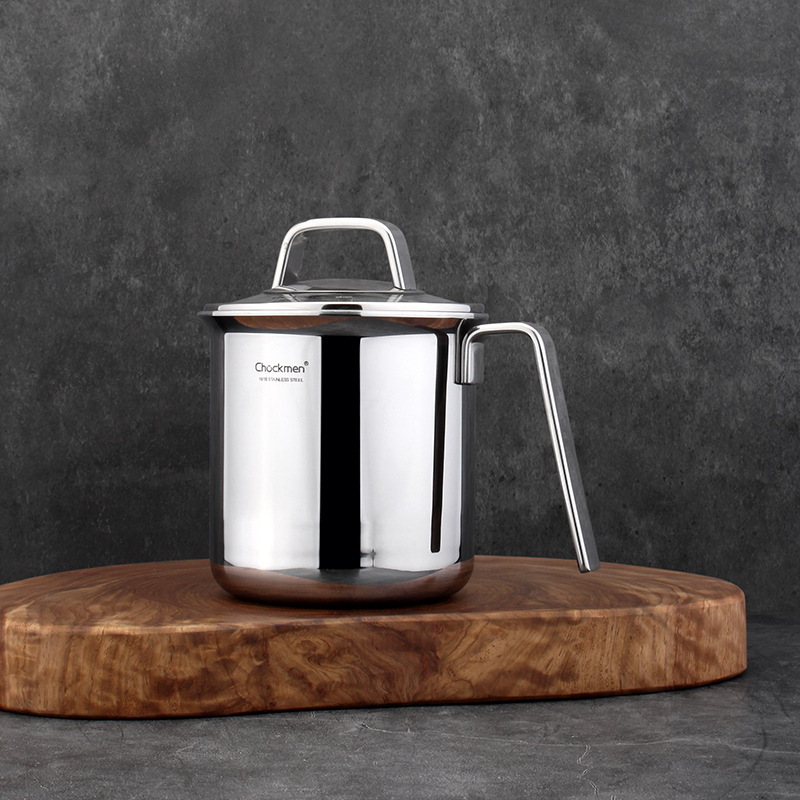 Chockmen Zhuo Deming 18 / 10 olla de leche de acero inoxidable de 11 cm taza de leche caliente 1L