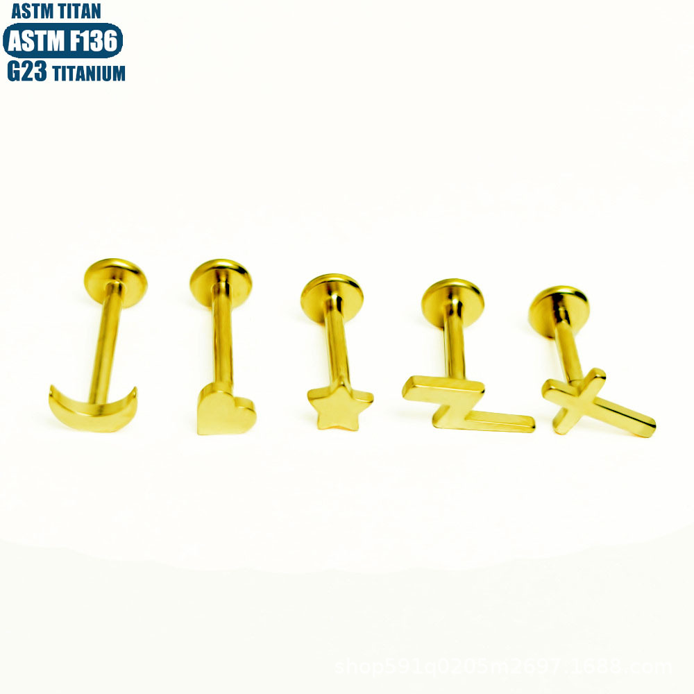 Labret piercing jewelry detail image