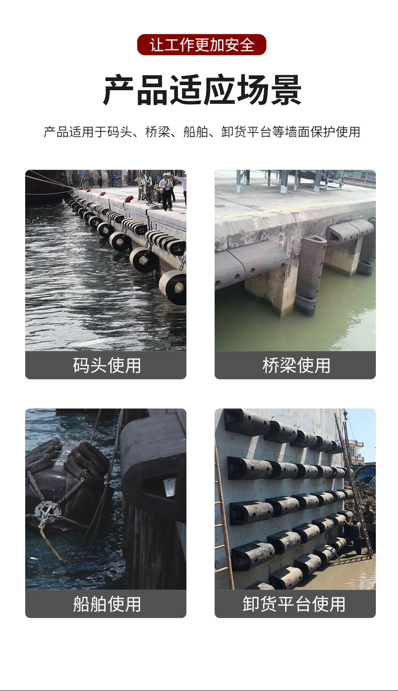 D型橡胶护舷码头桥梁桥墩墙面保护防撞块船用防撞条DA护舷O型SA型-阿里巴巴