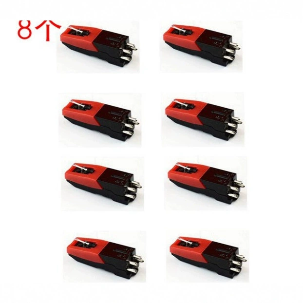 Черные + красные пластмасса + алюминий + керамические аксессуары иглы рекордной головки фонографа