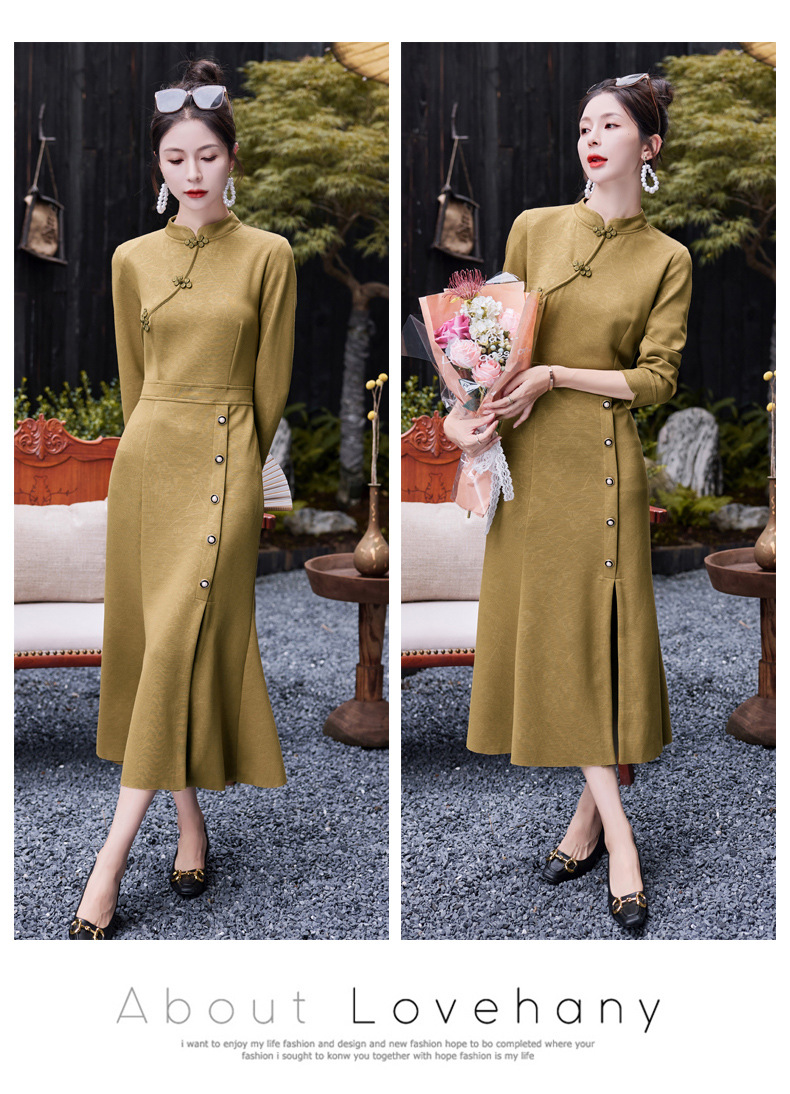 C9749 1590K VÁY ĐẦM LIỀN THÂN NỮ HANTDC DÁNG ÔM BODY GỢI CẢM SEXY MÙA XUÂN THU ĐÔNG KIỂU ĐUÔI CÁ THỜI TRANG NỮ G04 SẢN PHẨM MỚI