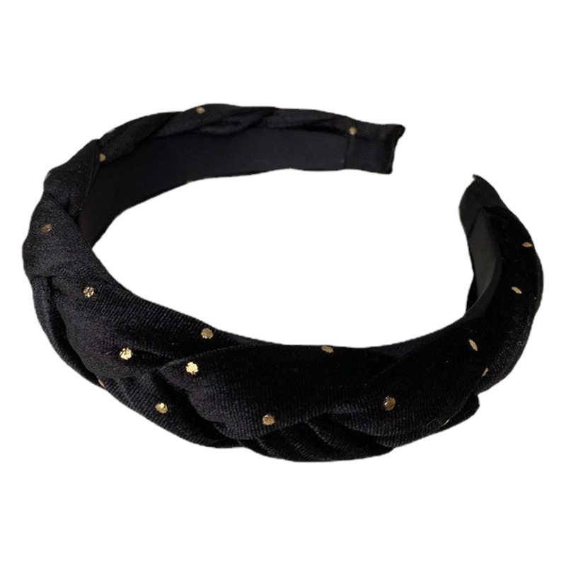 Twist trenza alta Cráneo diadema superior cara pequeña horquilla de terciopelo retro francés nuevo Internet celebridad diadema engrosada mujer Otoño e Invierno