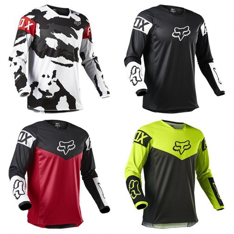Fox Fox Head Off-Road Motorcycle Mountain Bike Long-Sleeved T-Shirt Cycling Jersey Downhill Suit Breathable and Quick-Drying