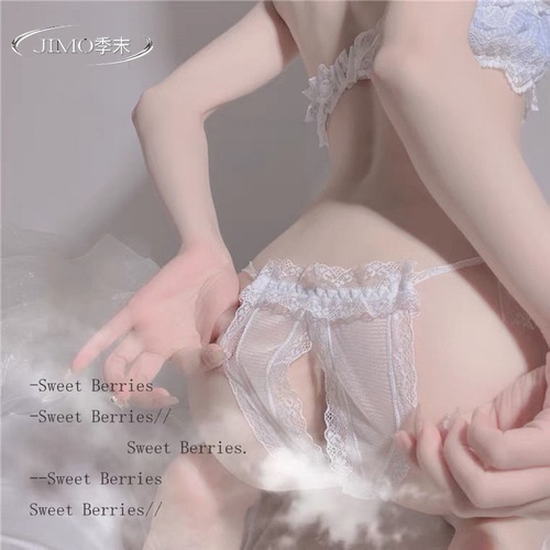 Lingerie French Cut Bodysuit with Lace Straps, Western Sexy Transparent Butterfly Bow Edge, Open-Back No-Pull Women's Dropshipping