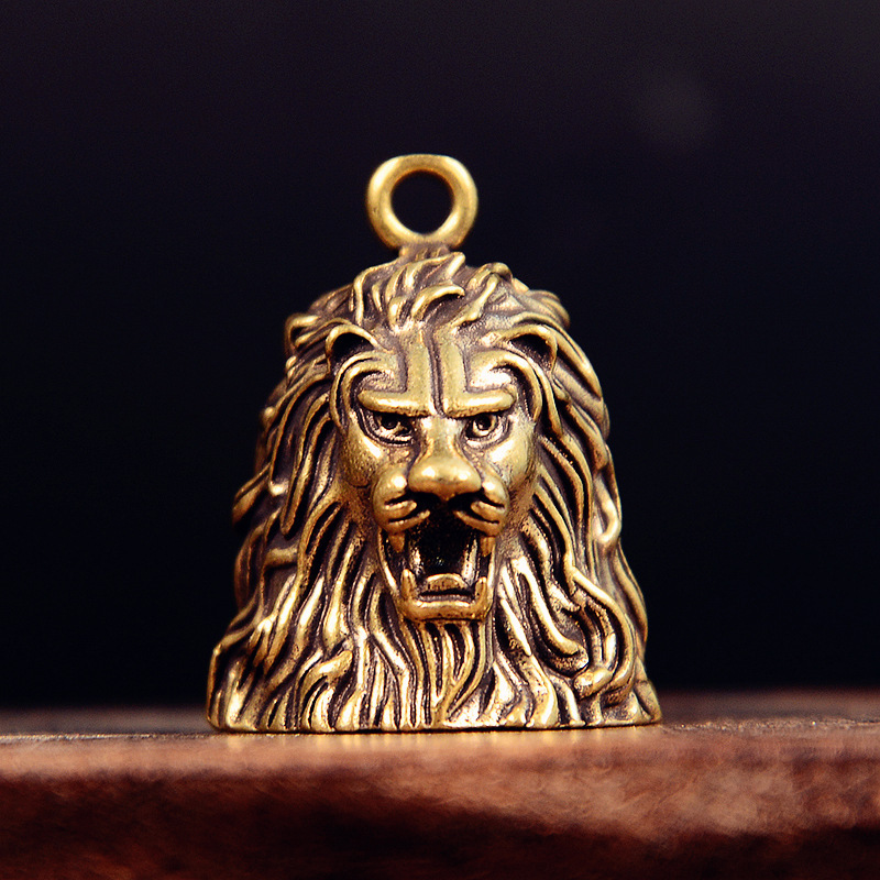 New brass ancient bell bell lion bell small bronze stall wholesale brass car keychain jewelry ornaments
