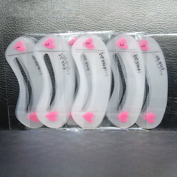 Manufacturer Wholesale Eyebrow Stencil Tools, 3-Piece Straight Eyebrow Stencil, Decorative Eyebrow Stencil, Eyeliner Stencil, Eyebrow Stencil, Pp Eyebrow Stencil
