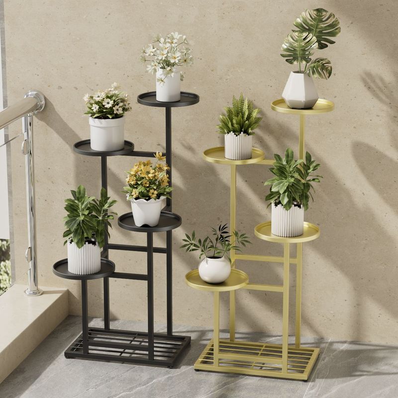 軽量高級バルコニーフラワーラックマルチポット階層型床置き金属植物ラックインターネット有名人インスタイル家庭用屋内省スペース|undefined