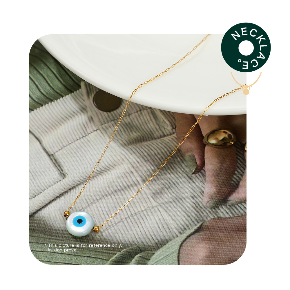 Fashion Eye Stainless Steel Plating Necklace 1 Piece