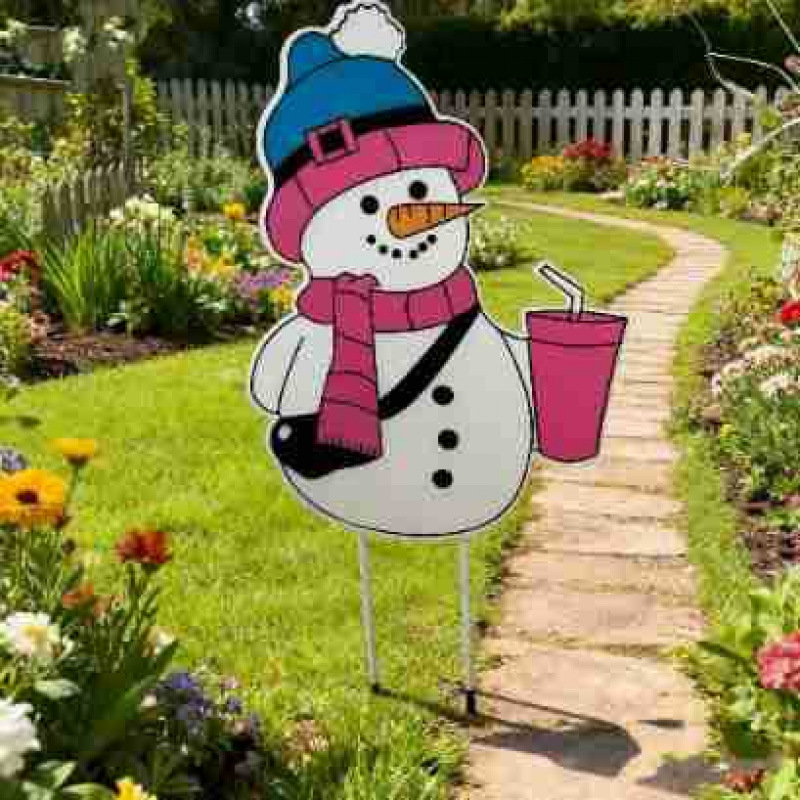 Navidad spot nuevos productos de hierro al aire libre muñeco de nieve inserción atmósfera decorativa patio inserción atmósfera