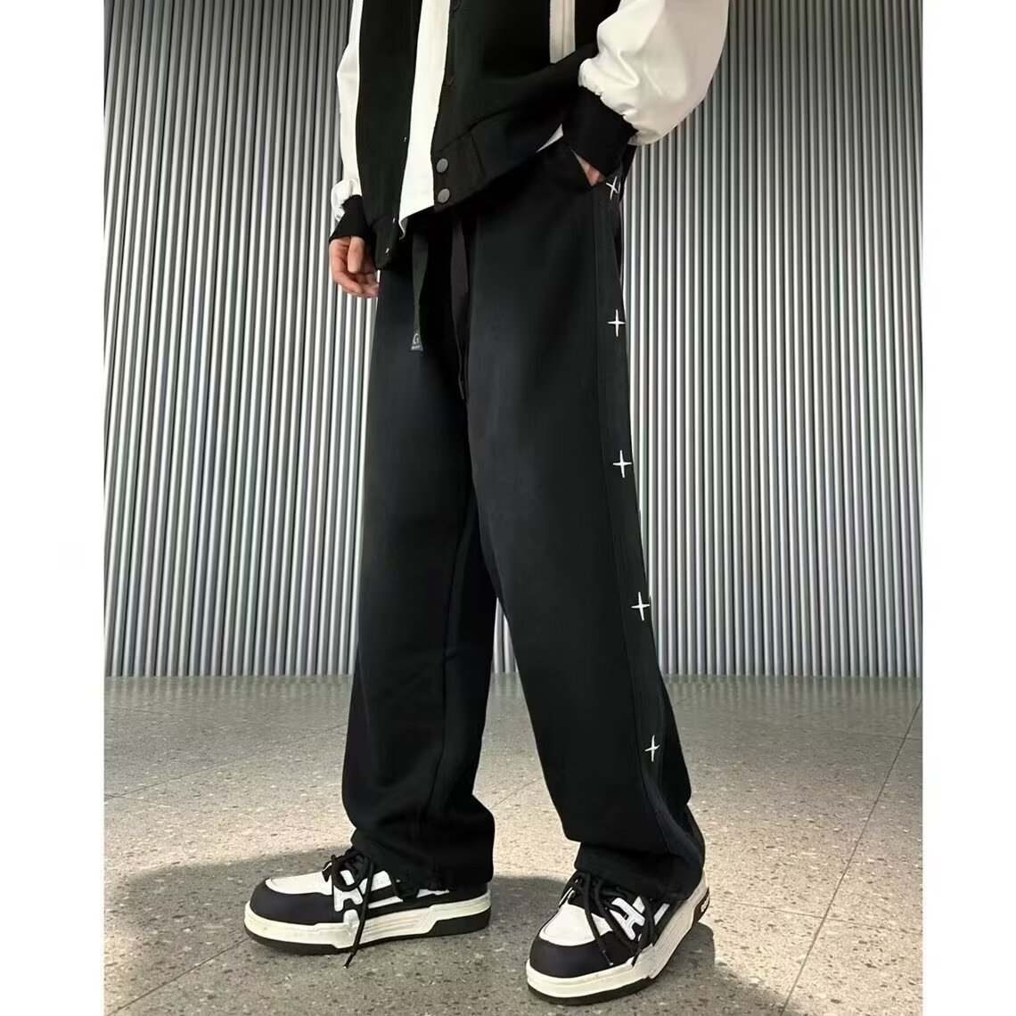 American Style Jeans High-End Vintage Loose High Street Wide-Leg Draped Straight Long Pants Trendy Men_mkmklike.com