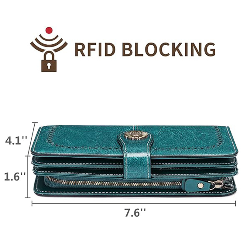 Suphiar personalizado Amazon wallet billetera europea y americana cremallera larga cuero PU bolso de mano de gran capacidad para mujer