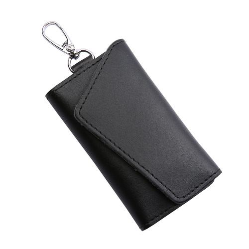 Calfskin car key case manufacturer wholesale men's genuine cowhide key case fashionable women's home key hanger