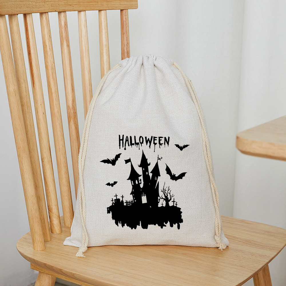 圣诞节爆款customize面包袋束口袋可重复使用30*40食品包装万圣节