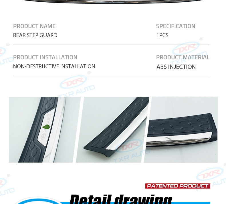 Txr Is Suitable for Toyota Prius Car Rear Trim Modification Trunk Guard Outer Guard Accessories