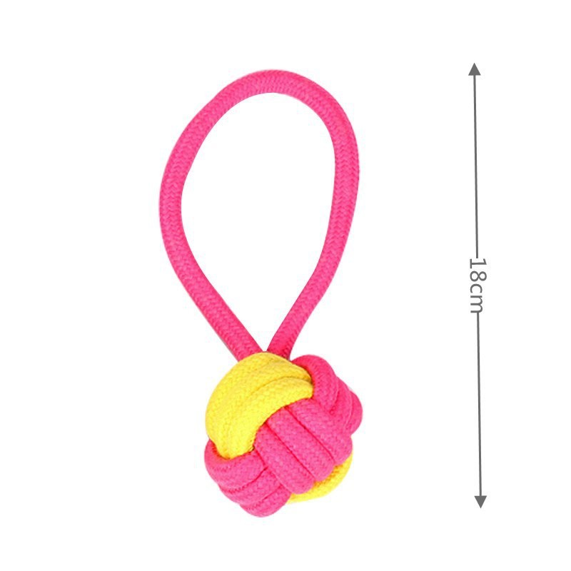 Cuerdas de algodón para mascotas juego de juguetes de bola trenzada molares resistentes a la mordida fondo Teddyco dientes de pelo para perros juguetes para mascotas