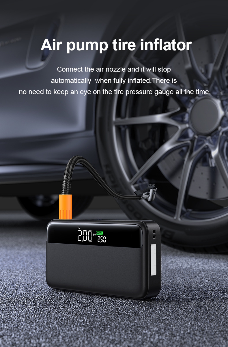 【N33】Cross-Border Car Emergency Starting Power Supply, Air Pump, Integrated Power Supply, Multi-Functional Portable Battery Ignition