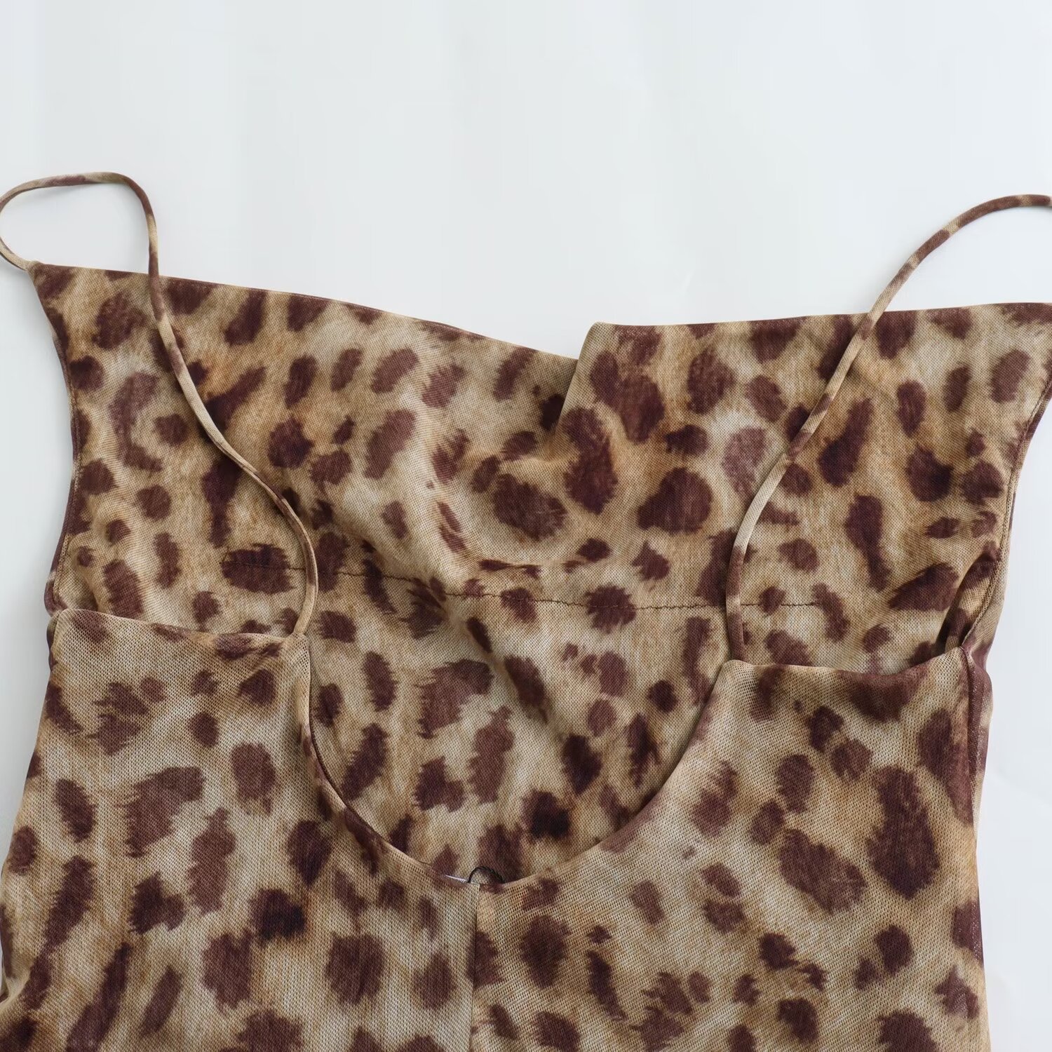 Cross-border Summer New Women's Clothing Animal Print Strap Long Dress Slimming And Sexy Pleated Design_ecoleips.com