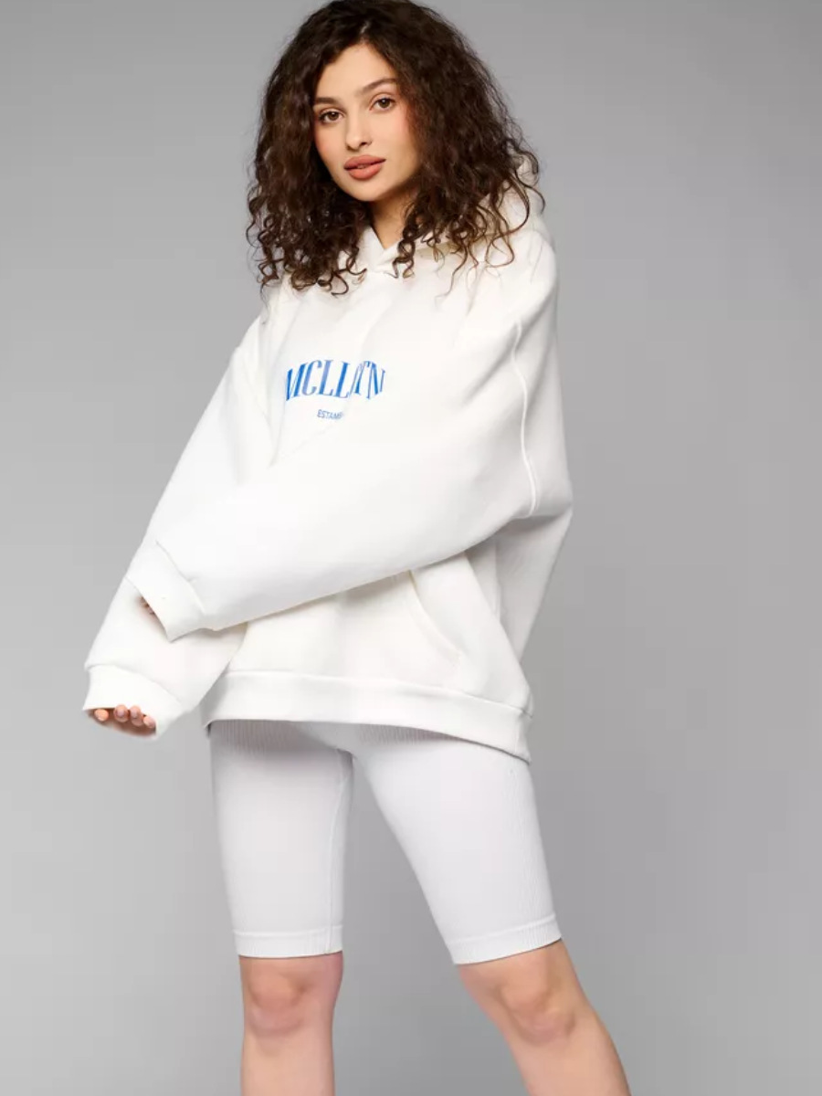 Felpa con cappuccio ampia e comoda, nuova, autunno inverno, design semplice, stampa, oversize, versatile, top._voghion.com