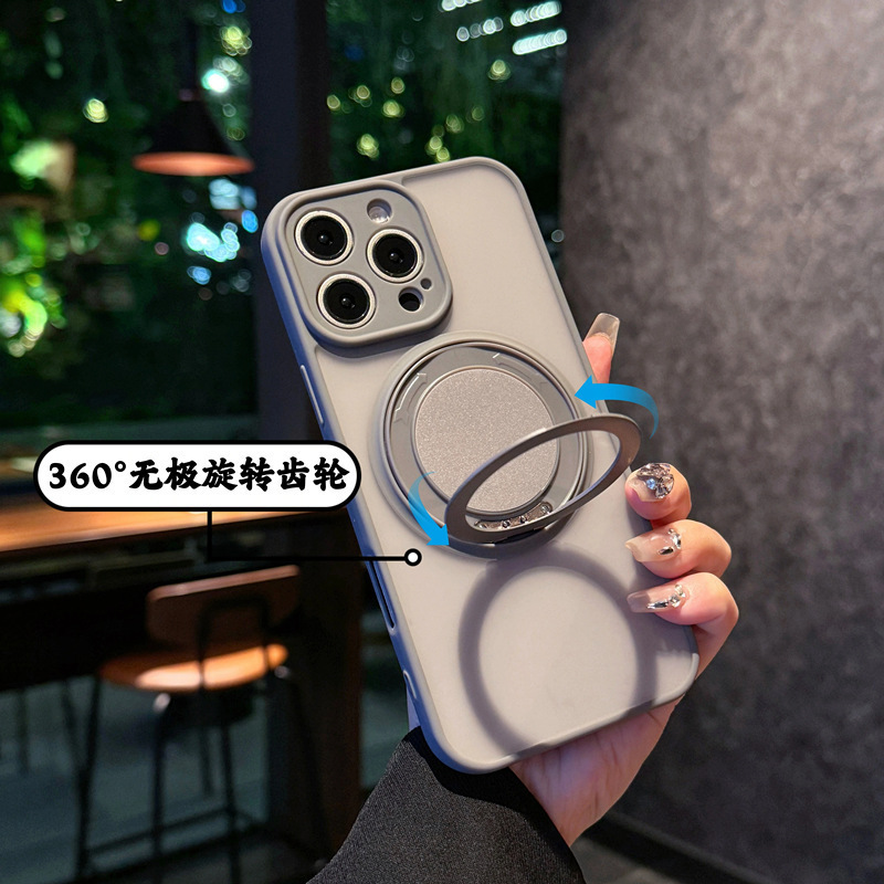17手机壳旋转支架360磨砂肤感适用iPhone16高级感支点11苹果15pro|undefined