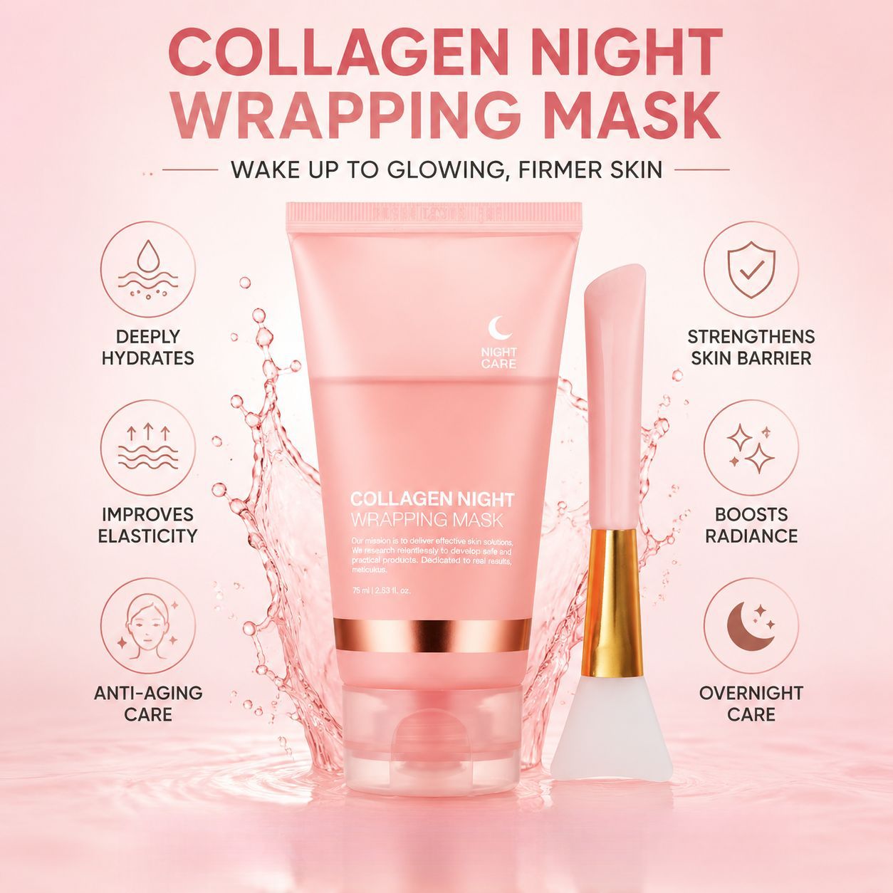 Cross-Border Collagen Night Wrapping Mask Collagen Peel-Off Mask Night Wrapping Mask