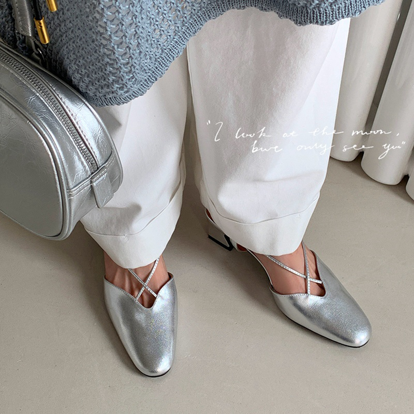 Sandal nữ quai ngang mũi trùm gót vuông 5 cm phong cách Hàn Quốc — đen chi tiết 2