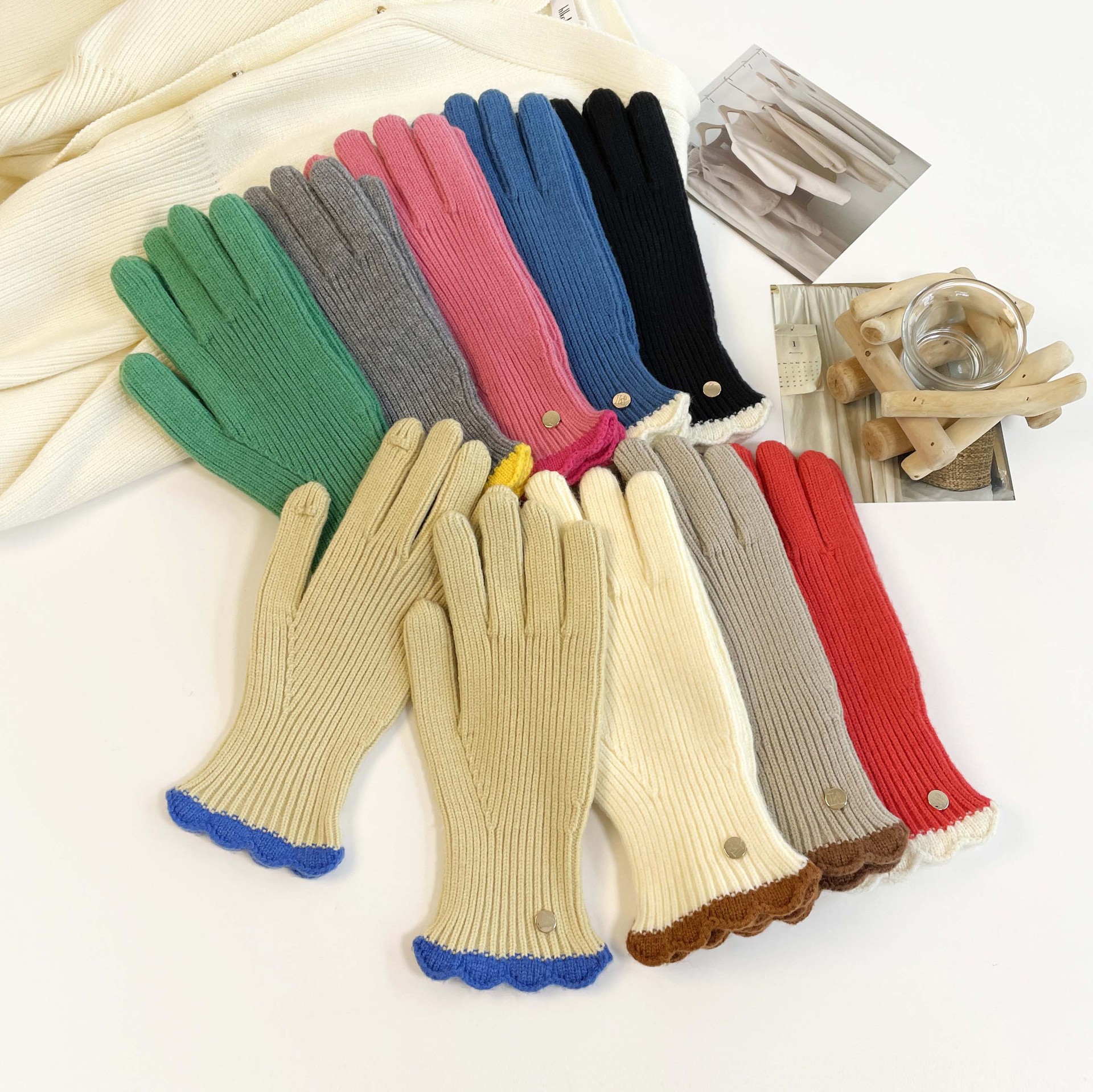 Gestrickte Handschuhe Für Damen Warme Winter-wollhandschuhe_voghion.com