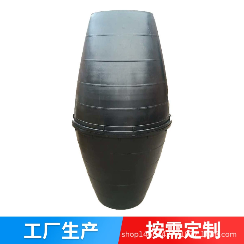 Сельский септик-цистерна с отверстиями для трансформации, черное пластиковое септик-ведро с двойным отверстием, небольшой бытовой септик-цистерна