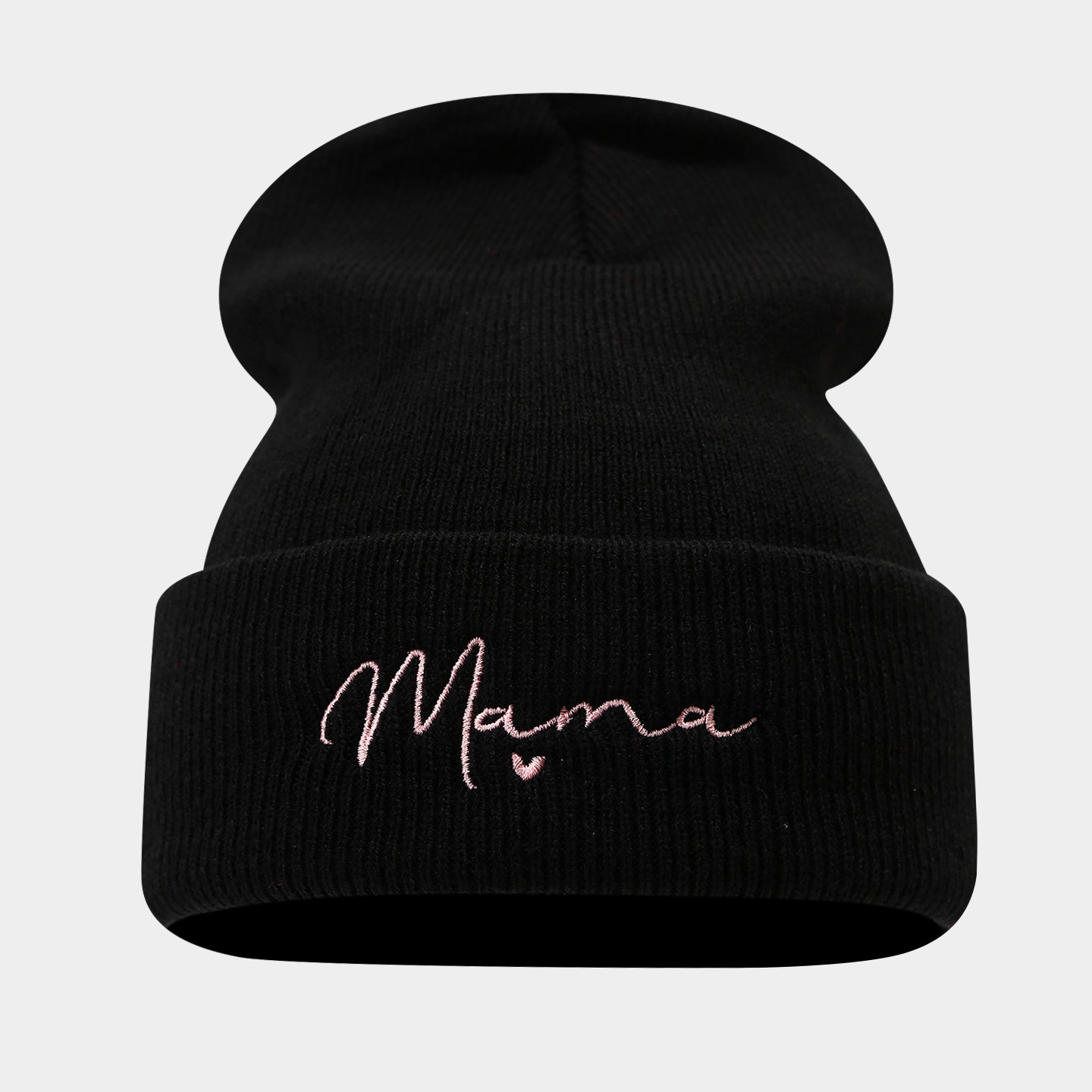 Modas coreanas de moda madre sombrero de punto bordado letras sombrero de lana callejera protector de orejas sombrero frío mujer