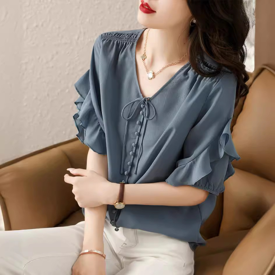 Summer elegant fashionable classic retro shirt