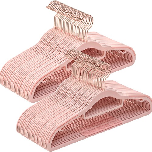 Manufacturer wholesale environmentally friendly wet and dry clothes hangers, non-slip and non-deformable, household non-flocking clothes hangers to organize and store clothes