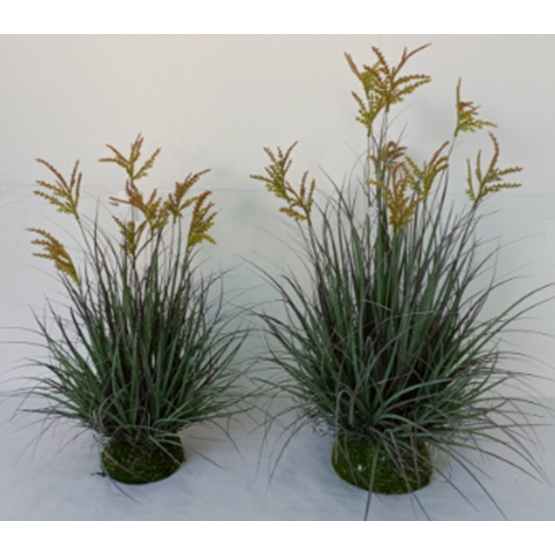 Simulación de plantas verdes, juncos, plantas en macetas, estilo nórdico, simulación de hierba de cola de perro, decoración de interiores, decoración de la sala de estar
