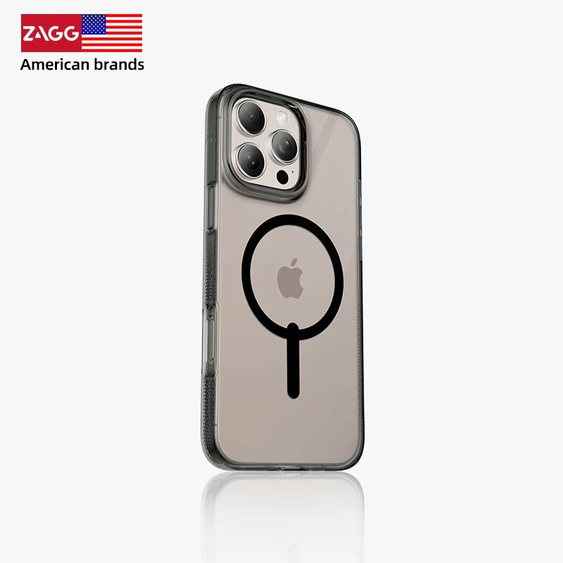 ZAGG transparent soot phone case for Apple 16ProMax phone case new MagSafe magnetic charging