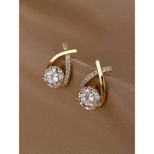 F 28290 Pearl flower stud earrings ���黨������羳����