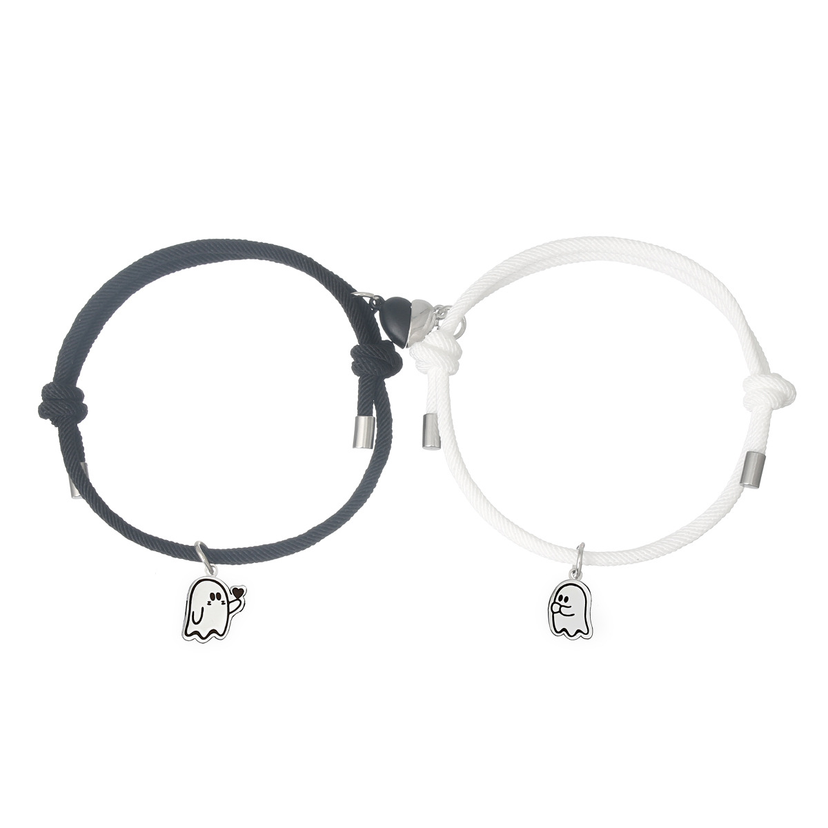 15g Weight 304 Stainless Steel Pendant Material Drawstring Bracelets Classification rope Chain Material 1 Set Quantity Casual, Daily Occasion 304 Stainless Steel, rope Material Halloween Festival Geometric, ghost, Heart Shape Pattern Couple Gender Asymmetrical Design Simple Style, Classic Style Style Simple Style Classic Style Geometric Ghost Heart Shape 304 Stainless Steel Rope String Bracelets Halloween Wholesale 12