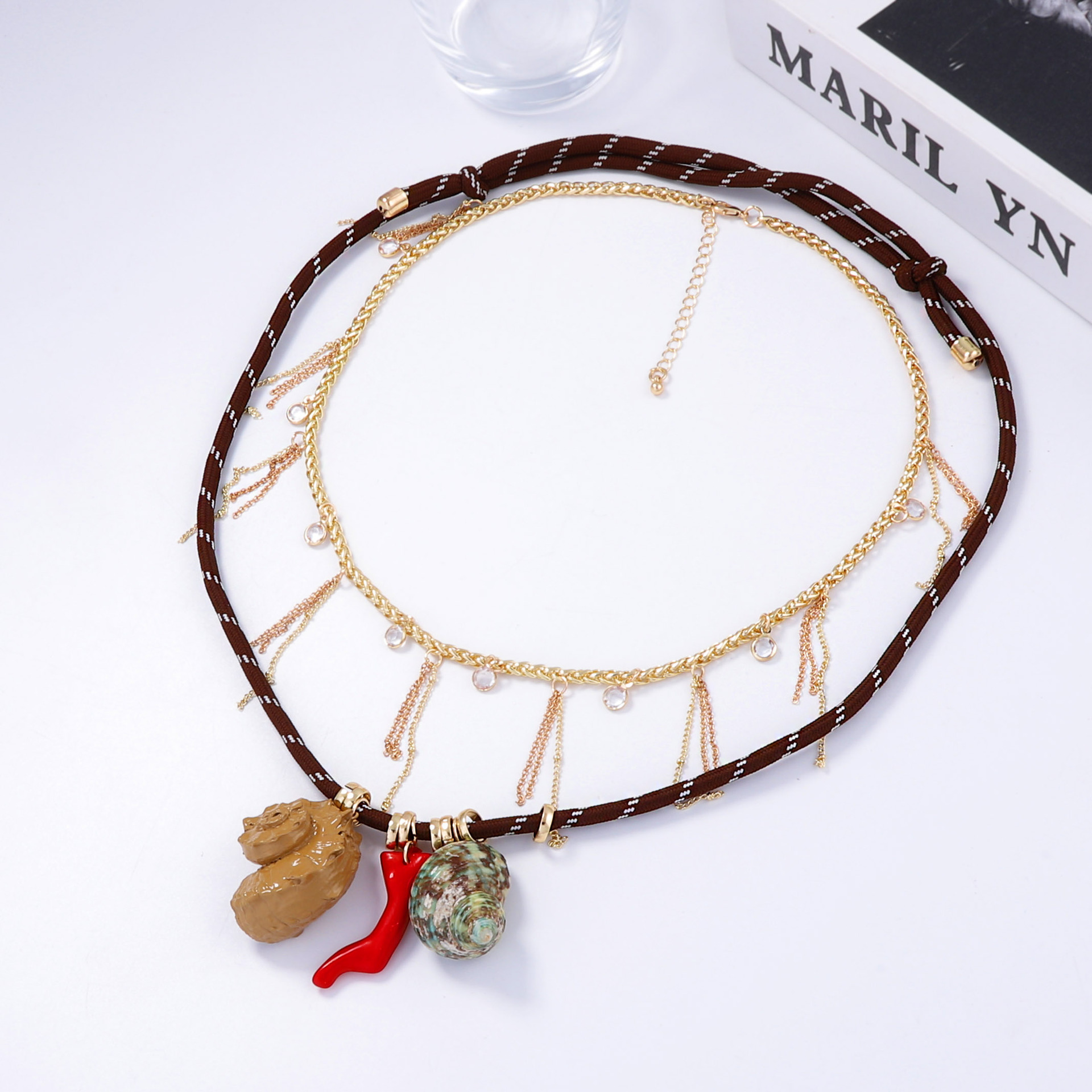 Geometric Ethnic Style Resin Rope Pendant Necklace Wholesale display picture 4
