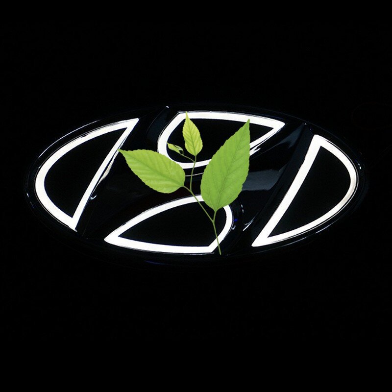 Aplicable a Hyundai I30 Rena Yuedong Sonata Tucson IX35 Santa Fe Coolpad coche logo luz 5D luz trasera LED
