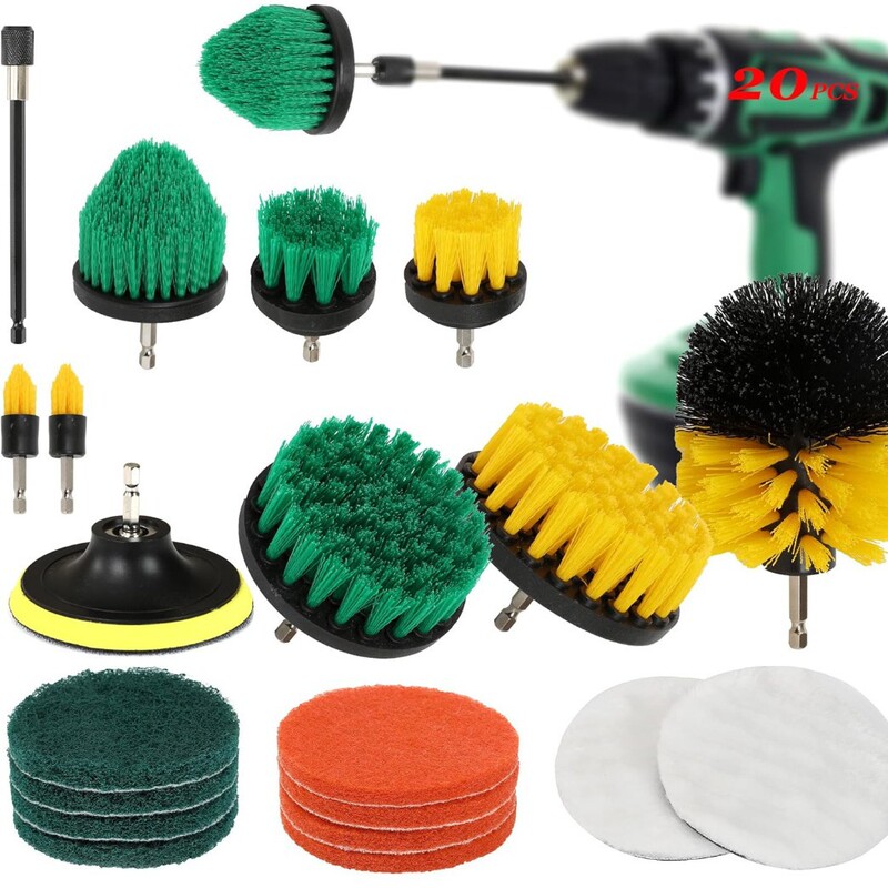 Manufacturer's In-Stock Drill Brush Set Nylon Brush Head Pistol Drill Electric Drill Brush Head Cleaning Brush Head Deburring Brush