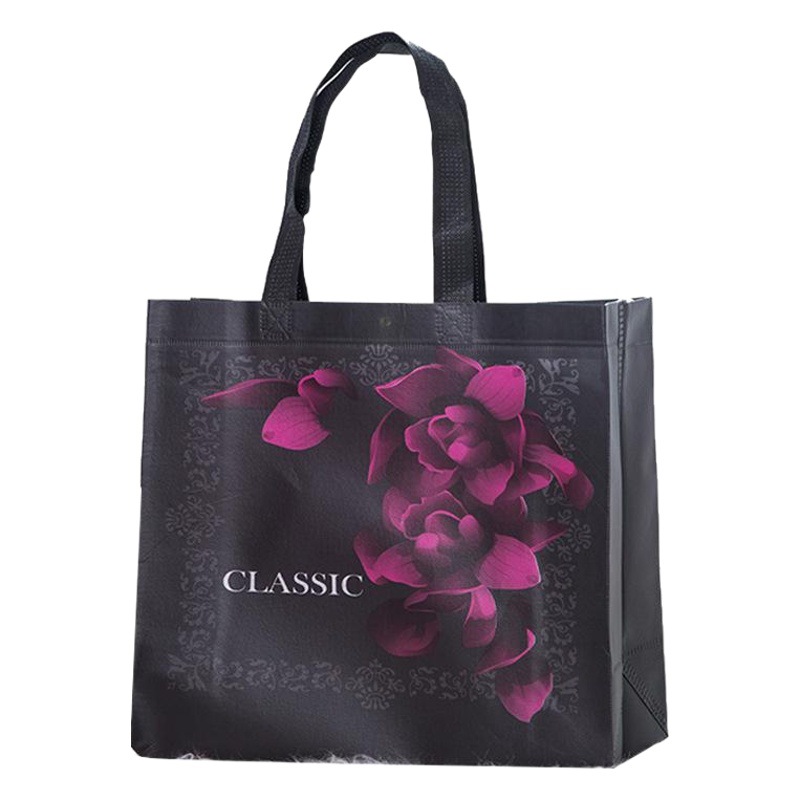 Bolso no tejido portátil recubierto no tejido bolso de compras bolso de publicidad fabricante en stock bolsas bolso no tejido