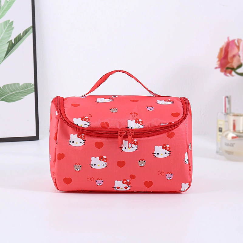 Cartoon Handheld Organizer Bag for Travel with Zipper in Various Cute Colors and Patterns