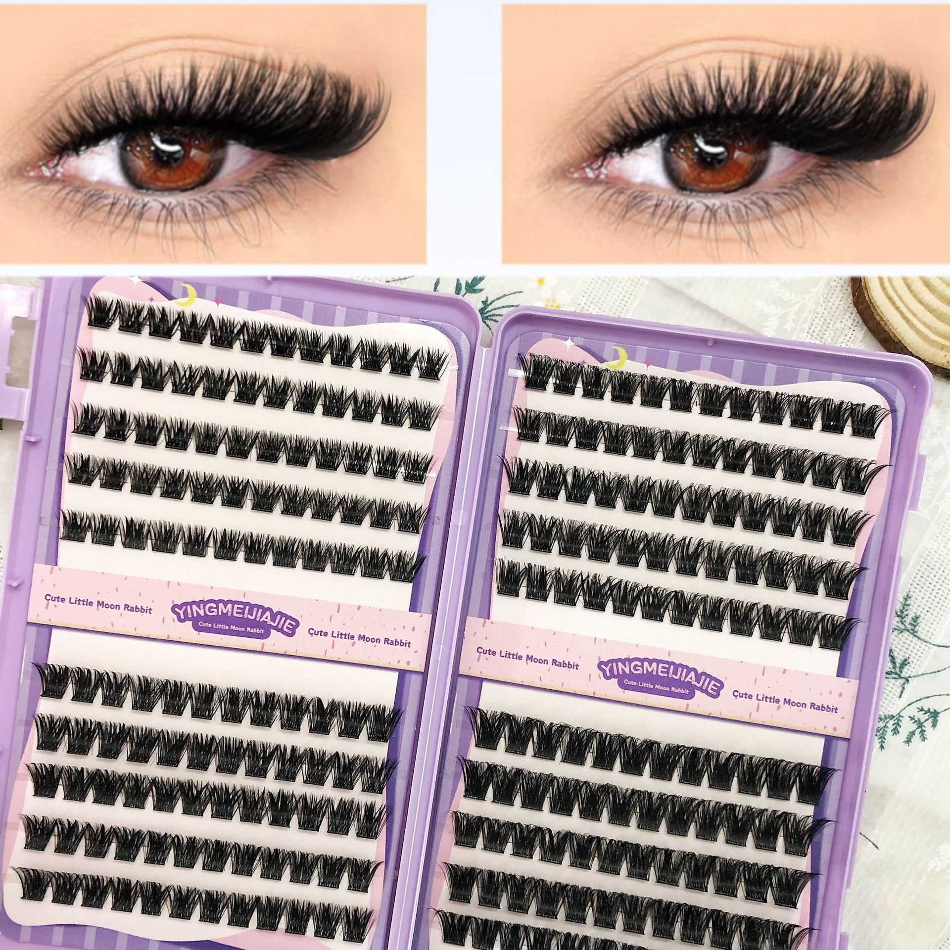 Las pestañas falsas transfronterizas, libras de pestañas libres, pestañas falsas, pestañas falsas sin pegamento, pestañas falsas frescas y naturales, Europa y América.