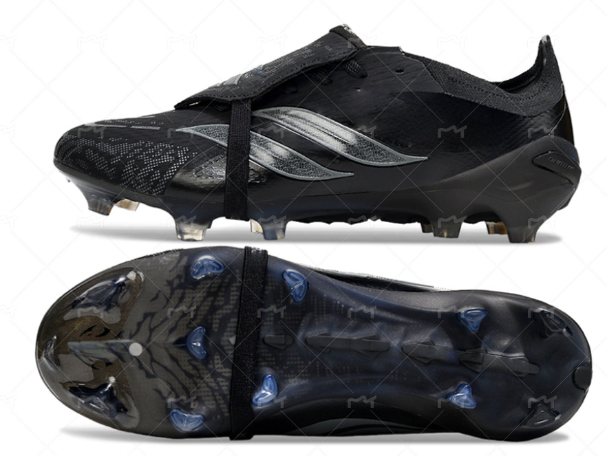 Unbranded Soccer Cleats Knit Low-Top FG Black