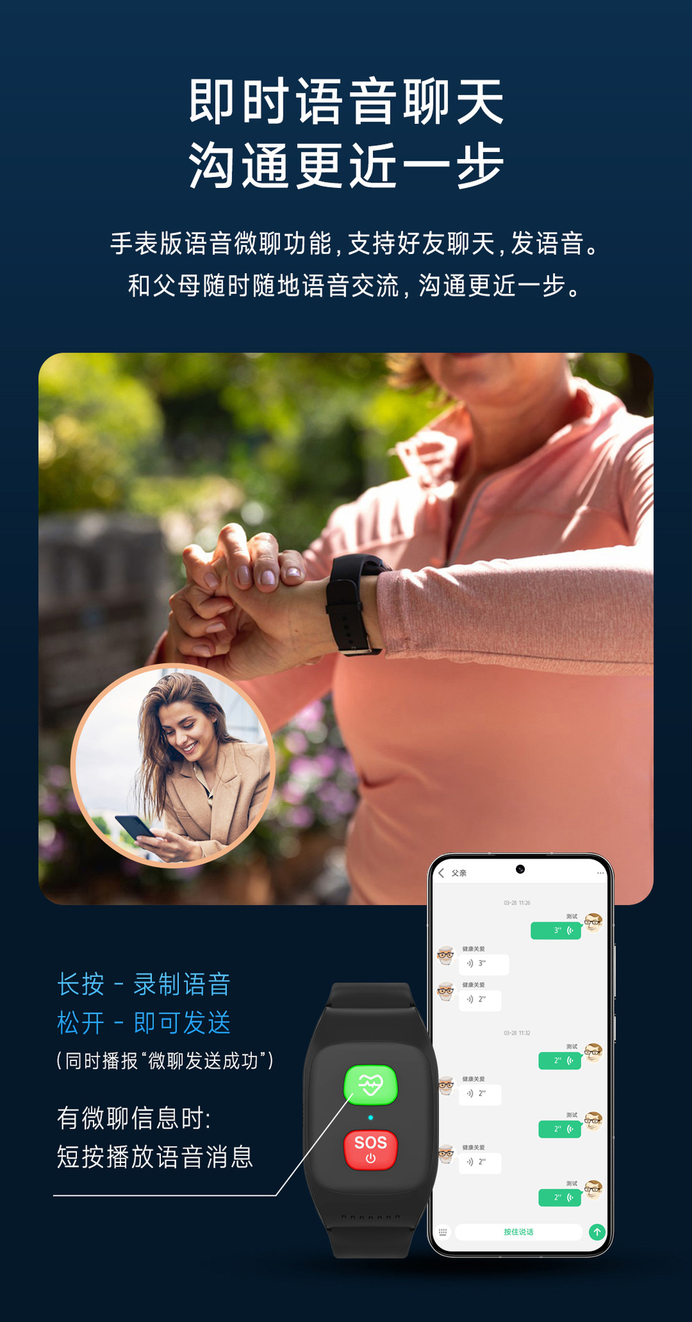 All-network 4G elderly smart multi-functional phone bracelet, blood pressure, heart rate, fall, waterproof, body temperature, chat and positioning undefined