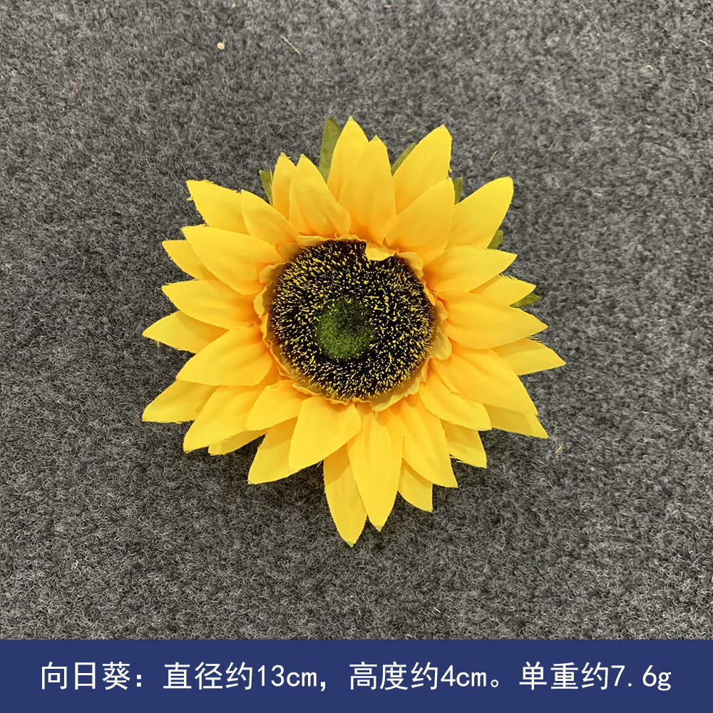 Flores de girasol simuladas girasoles cabeza de girasoles al por mayor DIY accesorios de flores falsas flores de baile ropa de decoración flores
