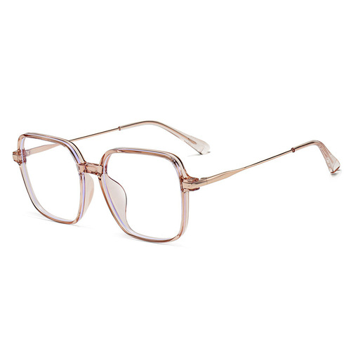 新款防蓝光眼镜简约百搭金属tr眼镜架男工厂批发休闲风时尚眼镜框