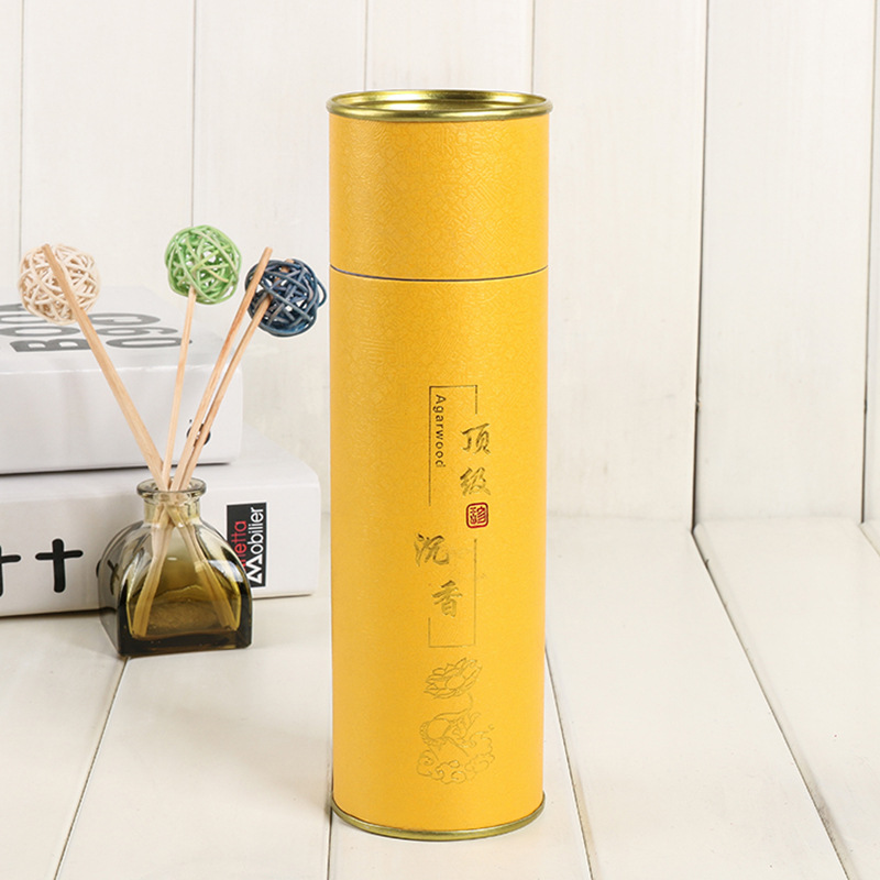 铁盖香筒圆形牛皮纸筒包装保健品圆筒包装纸筒包装盒彩印logo纸筒